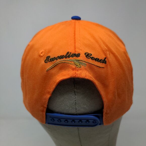 Unbranded Men's Snapback Hat Orange Adjustable Executive Beach Embroidered Logo - Picture 7 of 11